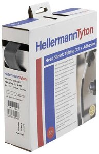 Rurka termokurczliwa z klejem HellermannTyton HIS-A-18/6-PO-X-BK (4) 308-11800, 3:1, od 19 mm do 6 mm, 1 szt.