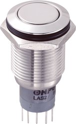 Przycisk wandaloodporny chwilowy TRU COMPONENTS LAS2GQF-22/S/P, 2 x wł/(wł), 1 szt.