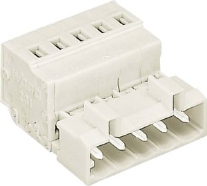 5-bieg. raster 5 mm / 0.197 in, jasnoszary WAGO 721-605 wtyk 1 szt.