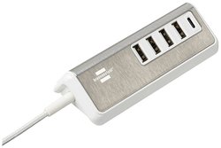 Brennenstuhl  Ładowarka USB  dom  Ilość wyjść: 5 x USB, złącze żeńskie USB-C (Power Delivery)