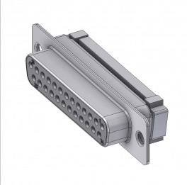 Złącze żeńskie D-Sub Deltron Connectors DTS 25 SFC/2, rzędy: 2, styki: 25, 180 °, 1 szt.