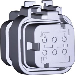 Obudowa złącza pin żeńskiego na kabel TE Connectivity AMPSEAL16 776531-1, automotive, piny: 6, 13 A, 1 szt.