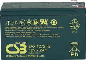 Akumulator ołowiowy CSB Battery EVX 1272 EVX1272F2, AGM, 12 V, 7.2 Ah