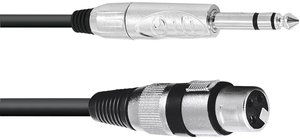 Przejściówka Omnitronic 30225182 [1x złącze żeńskie XLR 3 pin - 1x złącze męskie jack 6,3 mm (stereo)] 2.00 m