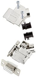 Zestaw listew żeńskich D-Sub encitech D45PK-M-09-HDS15-W-K 6355-8057-11, rzędy: 3, styki: 15, 45 °, 1 szt.