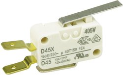 Mikroprzełącznik D45U-V3LD 250 V/AC 16 A 1 x wł/(wł) ZF  chwilowy 1 szt.