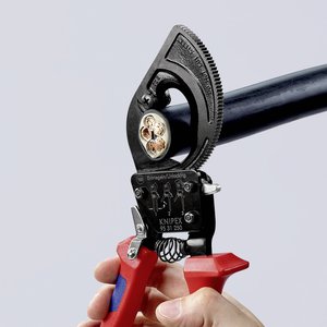 Przecinak kablowy z mechanizmem zapadkowym Knipex 95 31 Obcinak do kabli zapadkowy Knipex  95 31 250 250 mm