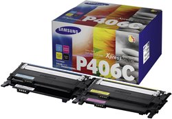 Samsung Toner, zestaw CLT-P406C Czarny, Cyjan, Magenta, Żółty Toner, zestaw Samsung CLT-P406C 1 szt.