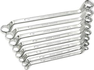 Klucz oczkowy podwójny Brüder Mannesmann  M  140-08 DIN 6 - 22 mm  8 szt.
