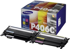 Samsung Toner, zestaw CLT-P406C Czarny, Cyjan, Magenta, Żółty Toner, zestaw Samsung CLT-P406C 1 szt.