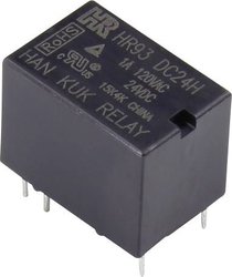 Przekaźnik drukowany HR93-DC24H HR93-DC24H, monostabilny, 1 cewka, 60 V/DC, 120 V/AC, 2 A, 1 szt.