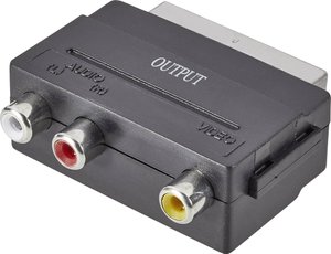 Przejściówka, adapter SCART, Cinch SpeaKa Professional SP-7870668, [1x złącze męskie SCART - 3x złącze żeńskie RCA/cinch]