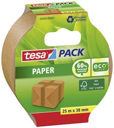 Taśma pakowa tesapack® Paper ecoLogo® - przyjazna dla środowiska, można ją rozerwać ręcznie Taśma pakowa tesa tesapack® ecoLogo® 05054-00007-01 PAPER (D x S) 25 m x 38 mm 25 m 1 szt.