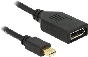 Przejściówka, adapter DisplayPort Delock 65554 65554, [1x złącze męskie Mini DisplayPort - 1x złącze żeńskie DisplayPort]