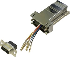 Adapter BKL Electronic 10121108 złącze żeńskie D-SUB 9-pin - złącze żeńskie RJ45
