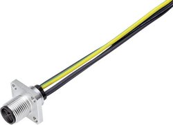 Złącze męskie okrągłe miniaturowe  binder 09 0691 070 04, styki:3, 630 V, 12 A, 1 szt.