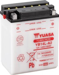 Akumulator motocyklowy Yuasa YB14L-A2, kwasowo-ołowiowe, 12 V, 14 Ah
