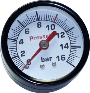 Manometr 16 bar 50 mm - 1/4 cala AG Ciśnienie ze skalą ciśnienia Manometr Aerotec 9052072