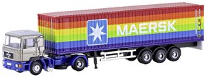 Model ciężarówki Minis by Lemke LC4066 N MAN Naczepa kontenerowa F90 MAERSK