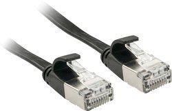 Kabel LAN LINDY 47481, 1 szt., RJ45, CAT 6a, U/FTP, 1.00 m, czarny