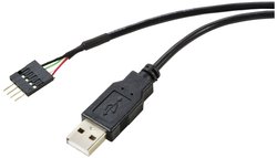 Renkforce  RF-5719750  Kabel USB  USB 2.0  Złącze męskie 4 pin., Złącze męskie USB-A Kabel USB Renkforce RF-5719750, USB 2.0, Złącze męskie 4 pin., Złącze męskie USB-A, 0.40 m