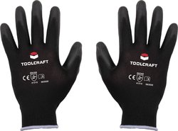 TOOLCRAFT  TO-5621547 Polyester, Poliuretan Rękawice robocze Rozmiar rękawic: 9 EN 388   CAT II 1 par(a)