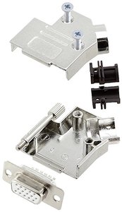 Zestaw listew żeńskich D-Sub encitech D45ZK09-HDS15-W-K 6355-8013-11, rzędy: 3, styki: 15, 45 °, 1 szt.