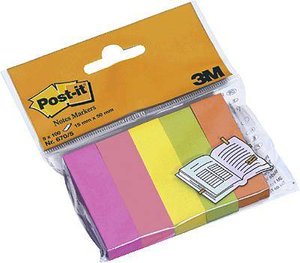 Paski samoprzylepne Post-it® Page Marker 670-5 różne neony 15 x 50 mm, objętość 500 Notatka samoprzylepna Post-it 670-5 15 mm x 50 mm  500 ark.