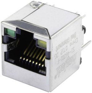 złącze żeńskie do wbudowania pionowego RJ45 BEL Stewart Connectors SI-46001-F Ilość styków: 8P8C 1 szt.