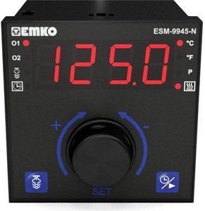 Termostat Emko ESM-9945-N.5.20.0.1/01.01/1.0.0.0 Pt100, J, K, R, S -200 do 1700 °C Przekaźnik 7 A, Przekaźnik 5 A (D x S x W) 96 x 96 x 96 mm