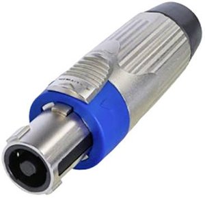 Złącze Neutrik NLT4FXX SpeakON® 4-pinowe żeńskie, obudowa niklowa Złącze Neutrik NLT4FXX NLT4FXX, mosiądz, 1 szt.
