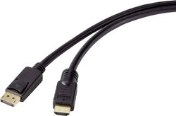 Przejściówka DisplayPort, HDMI Renkforce RF-4581872, 15.00 m