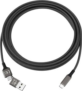 Kabel USB Smrter smrter SPEEDY C schwarz, USB 2.0, Złącze męskie USB-C®, Złącze męskie USB-C®, 1.00 m