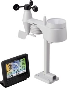 Eurochron EFWS 01001 Stacja pogodowa WiFi z 5 czujnikami Stacja pogodowa WiFi Eurochron EC-4406126, 150 m