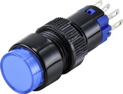 Przełącznik wciskany TRU COMPONENTS LAS2Y-11Z/B/12V TC-9428080, 12 mm, 250 V, 3 A, 1 szt.