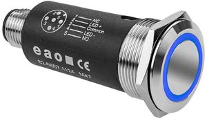 EAO 82-6657.2124 Seria 82 Podświetlany przycisk podtrzymujący 22 mm SUS 316L Niebieski Przycisk eao 82-6657.2124, 22 mm, 1 szt.
