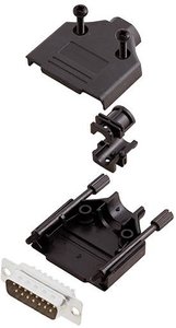 Zestaw listew męskich D-Sub TRU COMPONENTS TCDTPKP15DBPK 7708716, rzędy: 2, styki: 15, 180 °, 1 szt.