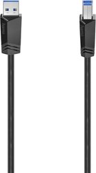 Kabel USB Hama, USB 3.2 Gen1 (USB 3.0), Złącze męskie USB-A, Złącze męskie USB-B, 1.50 m