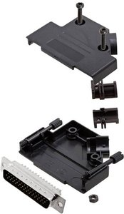 Zestaw listew męskich D-Sub TRU COMPONENTS TCD45PKP25HDP44K 7709248, rzędy: 3, styki: 44, 45 °, 1 szt.