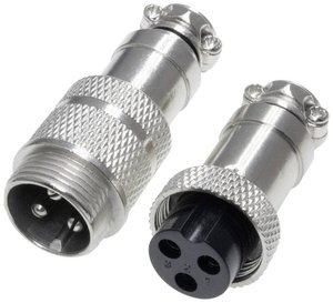Złącze męskie okrągłe 453561, styki:3, 250 V/AC, 7 A, 1 zest.