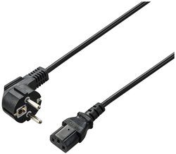 Kabel Renkforce RF-5771520 [1x złącze męskie z uziemieniem, kątowe - 1x złącze męskie IEC C13] 0.75 m