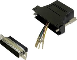 Adapter BKL Electronic 10121134 złącze męskie D-SUB 25-pin - złącze żeńskie RJ45