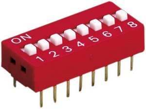 Przełącznik kodowy Diptronics DS-02V, 2-biegunowy, RM 2.54 mm, 100 mA/50 V / 25 mA/24 V