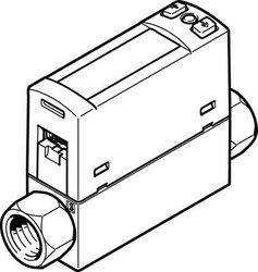 Czujnik przepływu FESTO SFAH-200U-G14FS-PNLK-PNVBA-M8 8058479, 22 - 26 V/DC, 1 szt.