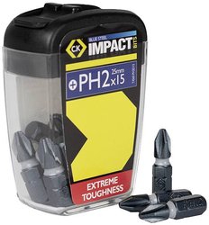 Bit krzyżakowy C.K Blue Steel T4560 PH2D15 15 szt. krzyżakowy Phillips