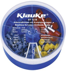Zestaw końcówek rurkowych Klauke ST12B, 4 mm² - 16 mm², 100 Teile