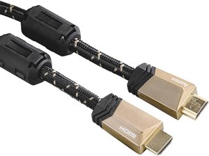 Kabel HDMI Hama 122209 00122209, pozłacane styki, z rdzeniem ferrytowym, kanał powrotny audio, 0.75 m