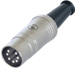 Złącze męskie okrągłe DIN NYS323 Rean AV NYS323 złącze męskie proste Ilość styków: 7  czarny 1 szt.