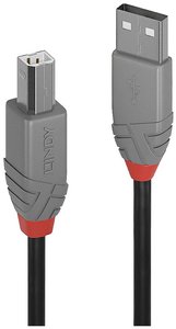 Kabel USB LINDY, USB 2.0, Złącze męskie USB-A, Złącze męskie USB-B, 1.00 m