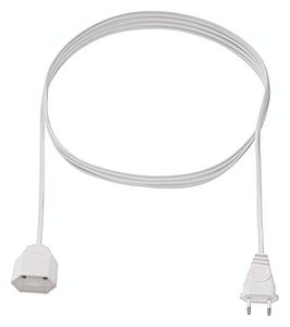 Bachmann 233.286 zasilanie przedłużacz  2.5 A biały 5.00 m H03VVH2-F 2X 0,75 mm²